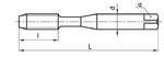 Závitník M řezací s lamačem třísek, DIN 371, HSSE ISO2 6H