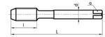 Závitník MF řezací s lamačem třísek, DIN 374, HSSE ISO2 6H TiN