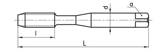 Závitník M řezací spirálový, DIN 371, HSSE ISO2 6H - 1